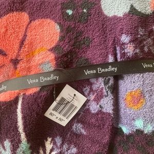 Vera Bradley Pressed Flowers Plush Throw Blanket